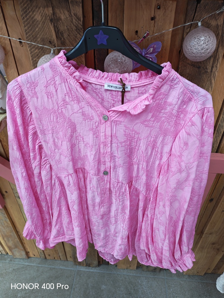 Blouse Mayana fluide fuchsia