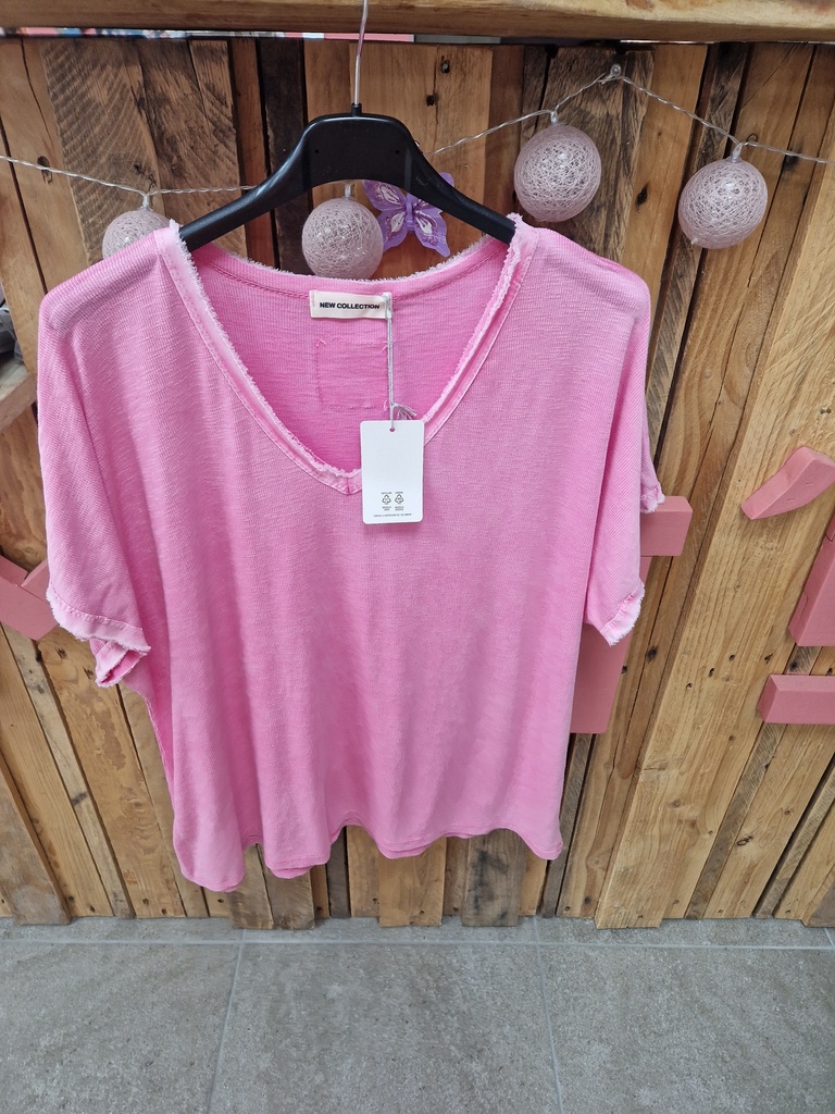 T-shirt unis fuchsia