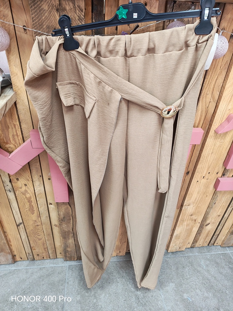 Pantalon "Hortense" brun