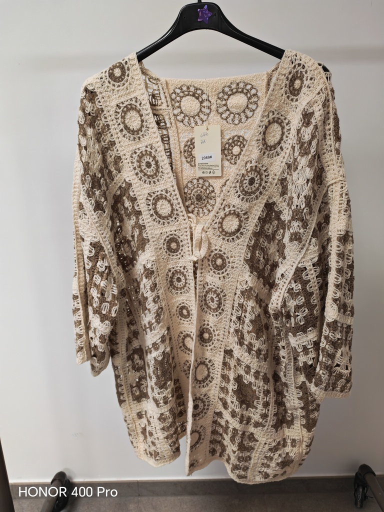 Gilet "Colette" Beige/Brun