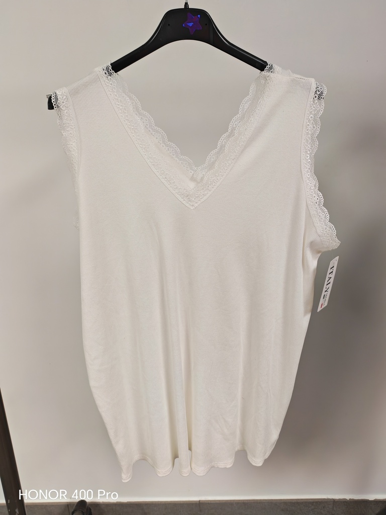 Top "Héléor" Blanc