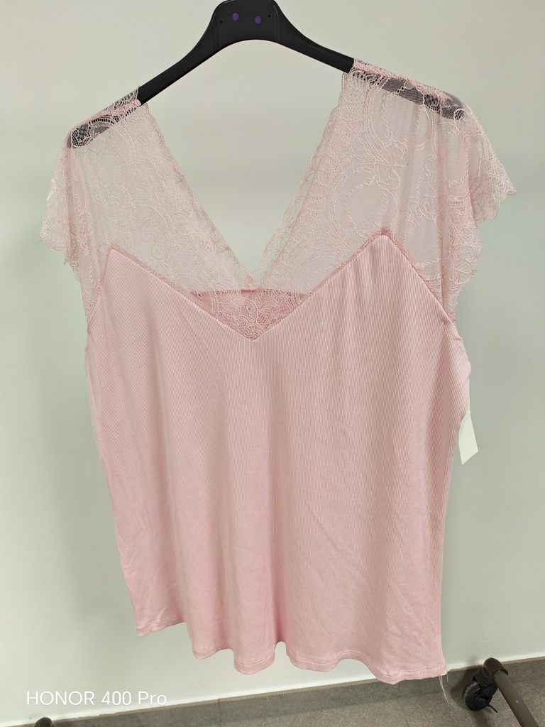 Top dentelle "Olympe" Rose