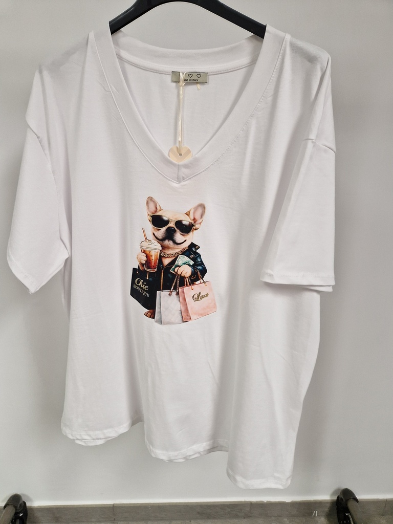 T-shirt Bulldog shopping