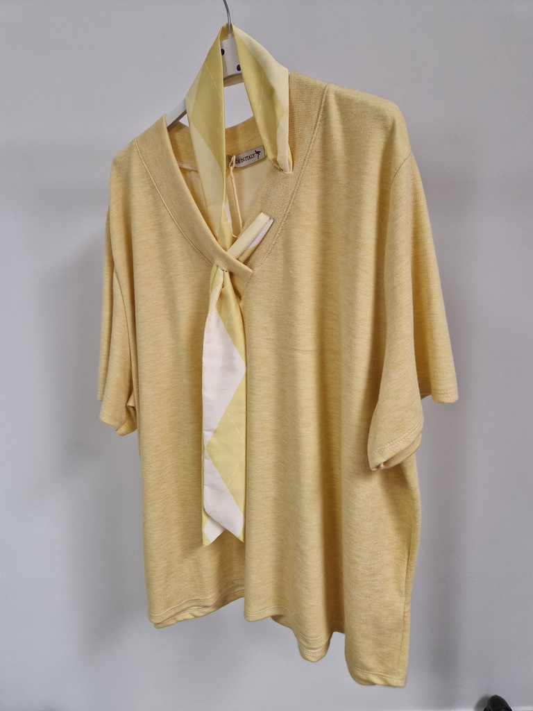 T-shirt Jeanne foulard jaune