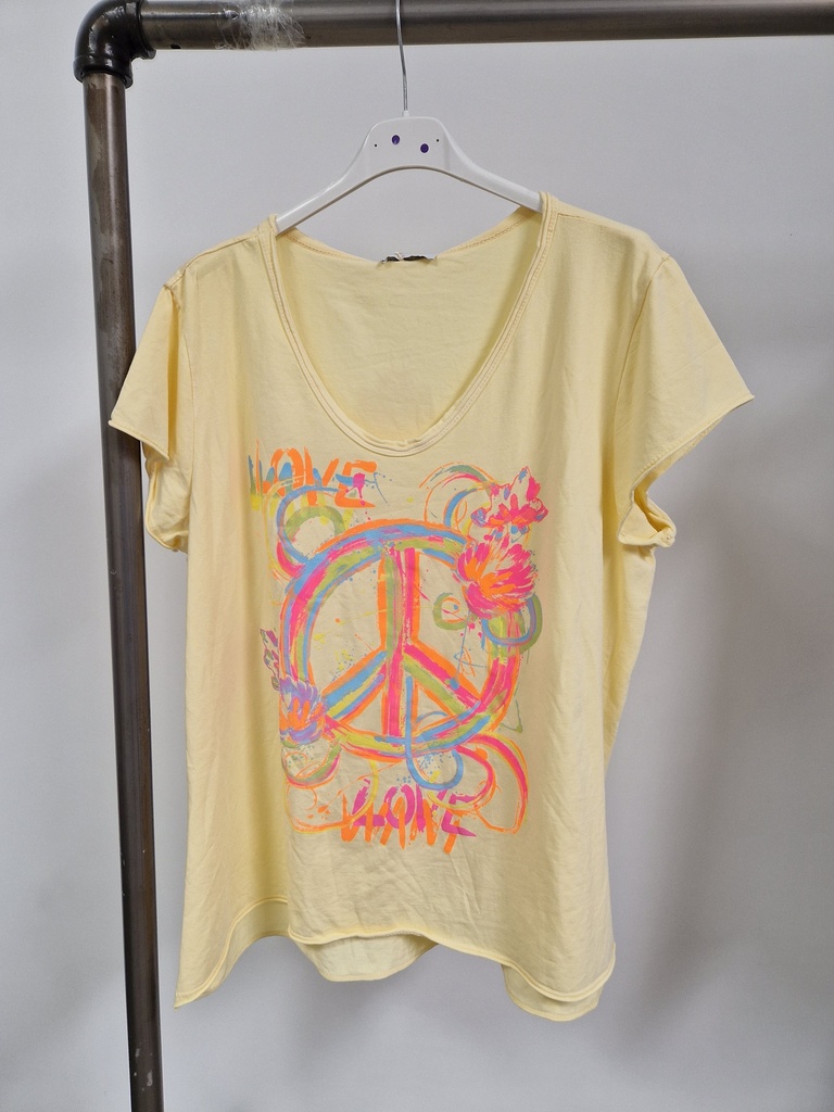 T-shirt "Peace" PT Jaune