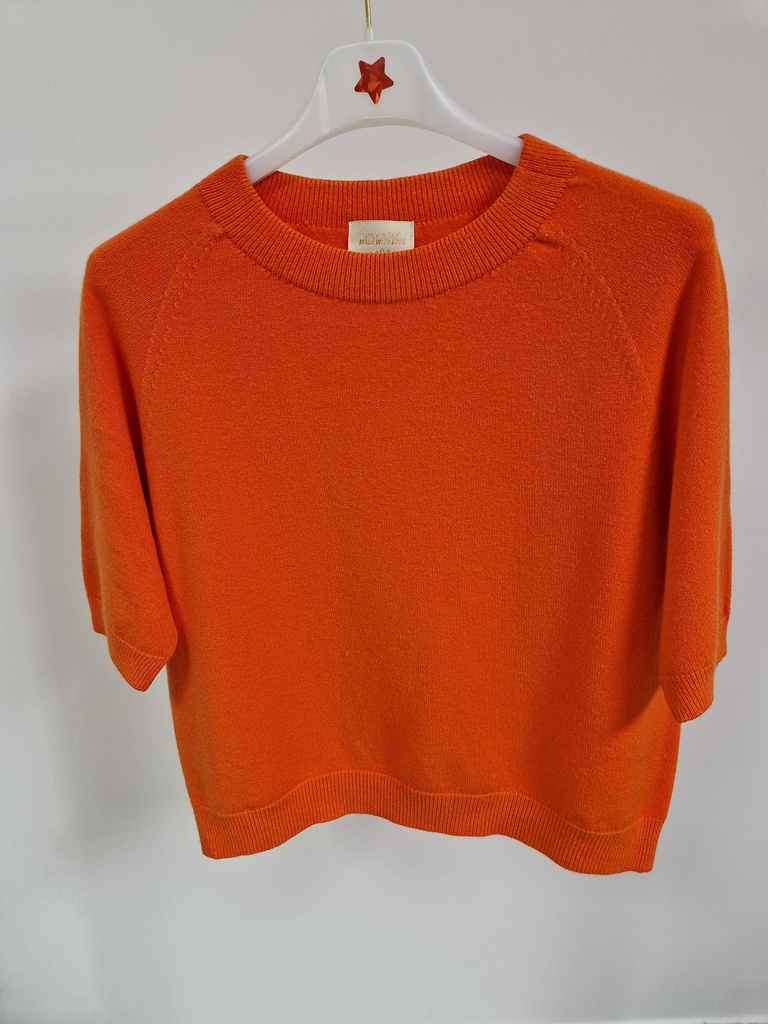 Pull Thessa manches courtes orange