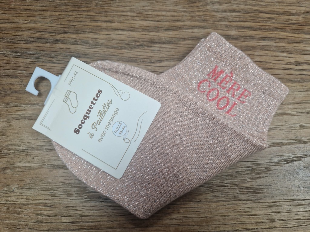 Chaussettes "Mère cool" 36/42 Saumon