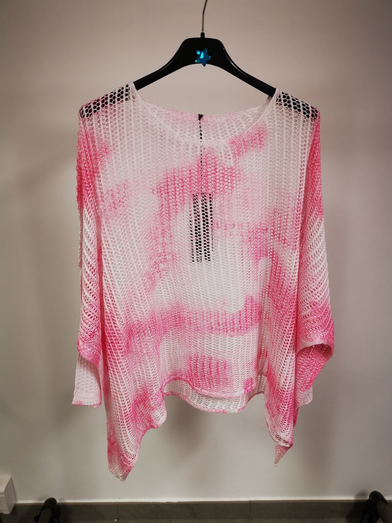T-shirt mailles dégradé rose