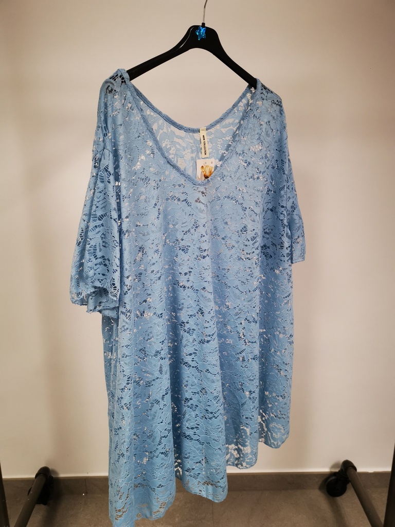 Tunique dentelle Margie bleu ciel