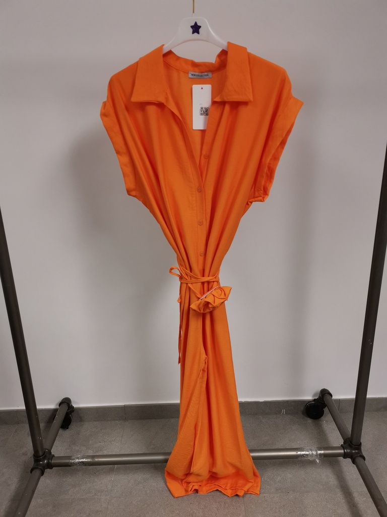 Combi + ceinture fleurs Orange