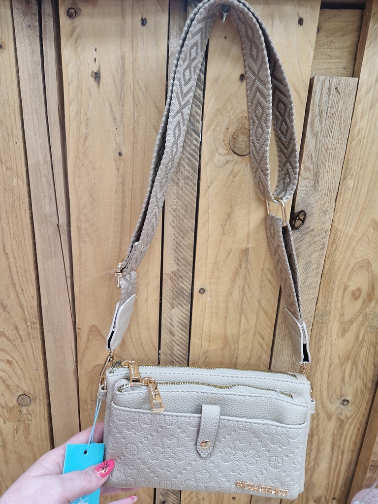 Pochette "Tréflia" beige