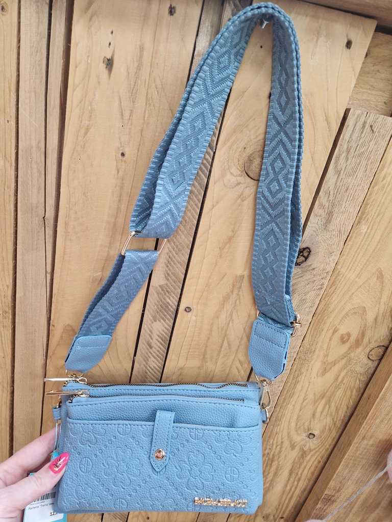 Pochette "Tréflia" bleu ciel