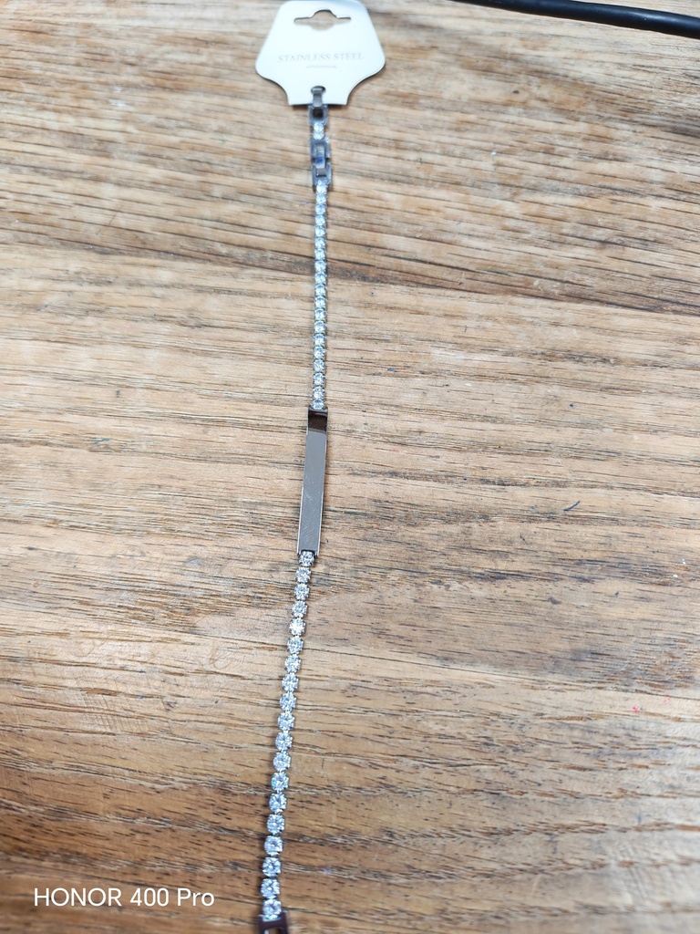 Bracelet -gourmette strass 