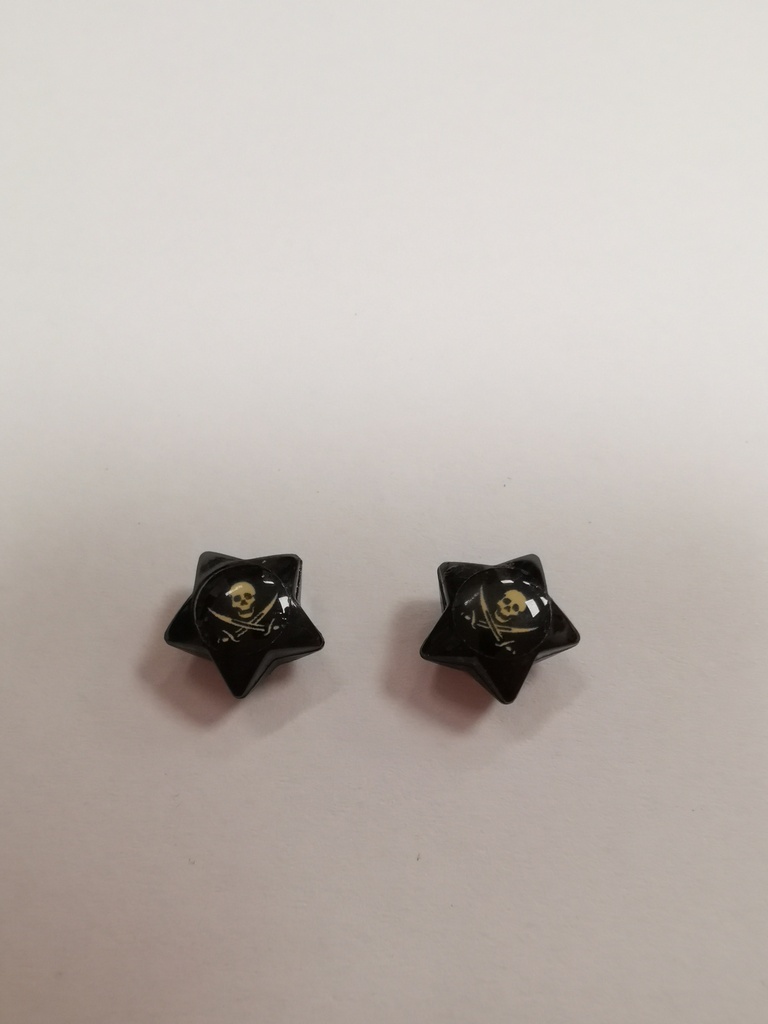 Boucles d'oreilles aimantées "Skull épées" UNITAIRE