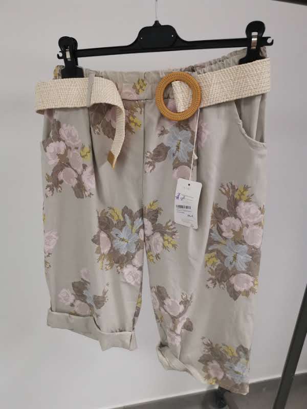Pantacourt magique "Maria" + ceinture Beige
