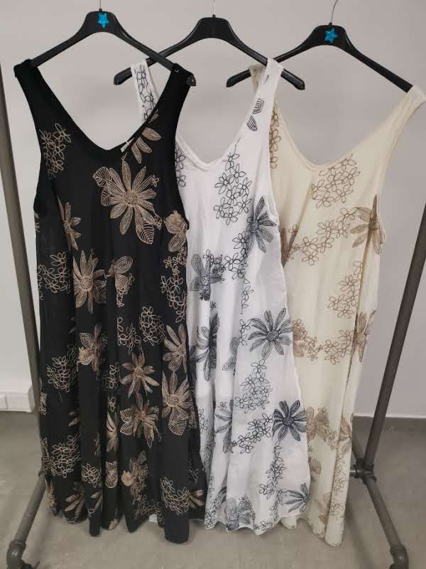Robe longue "Livine" beige