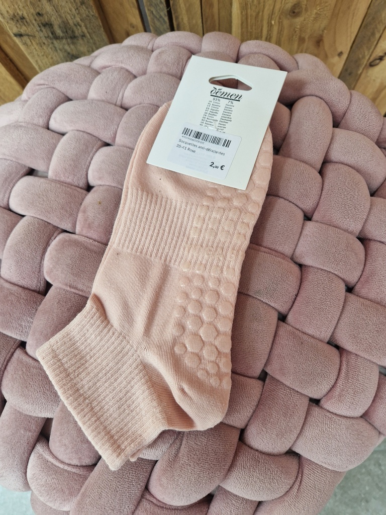 Socquettes anti-dérapantes 35-41 Rose