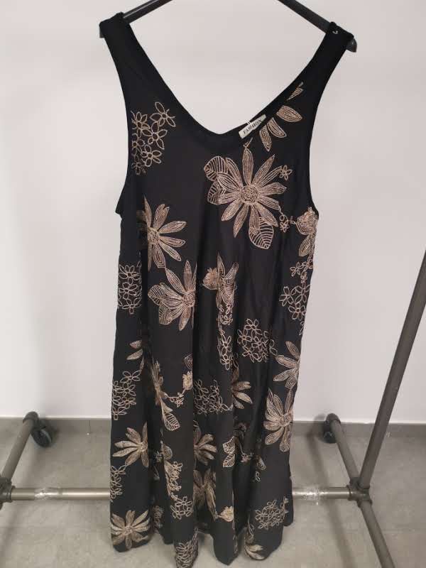 Robe longue "Livine" noir