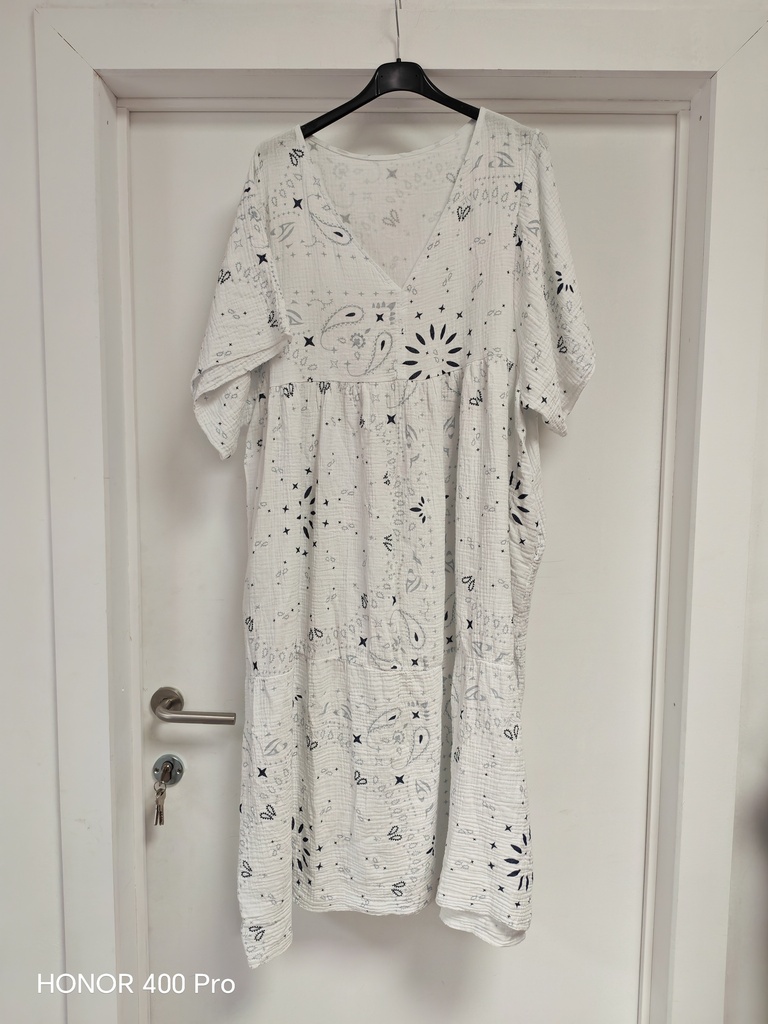 Robe blanche gaze de coton