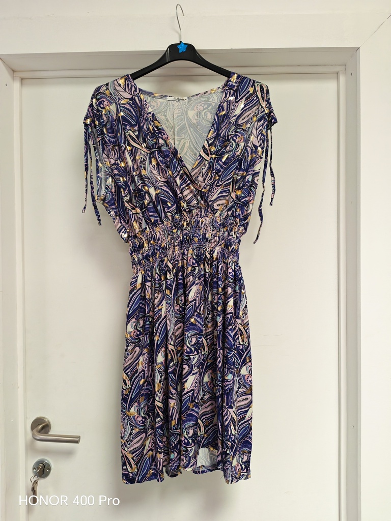 Robe magique courte "Milie" mauve