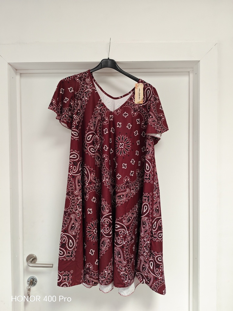 Robe "Suri" bandana bordeaux