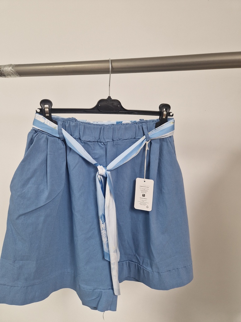 Short unis bleu jeans