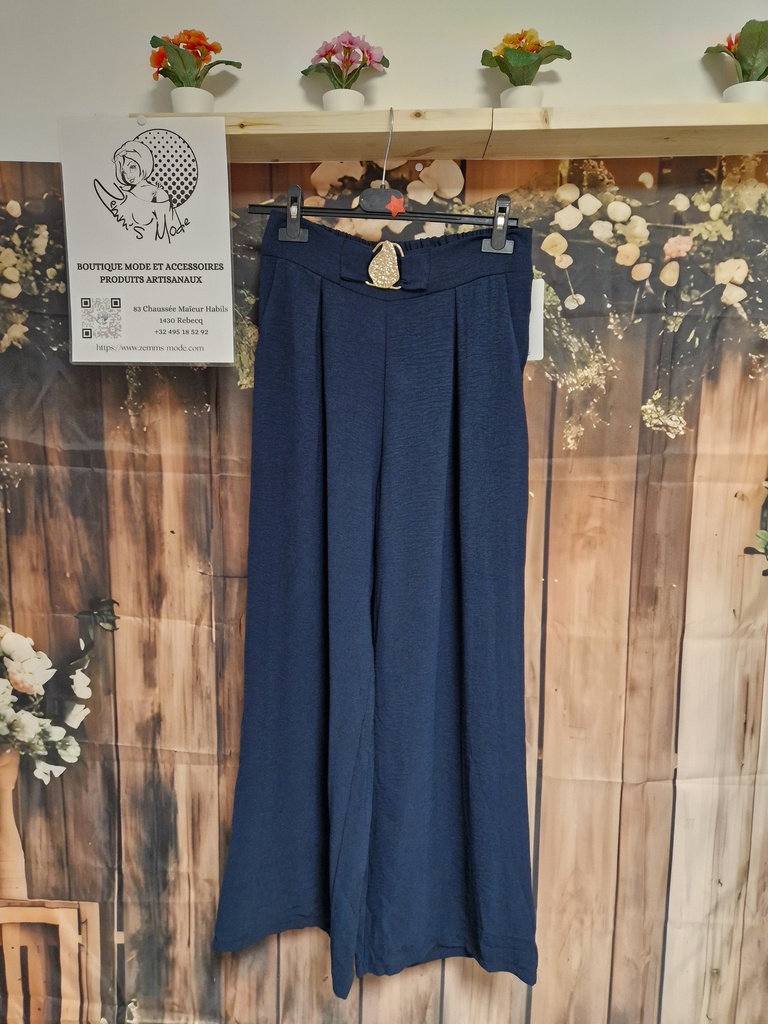Pantalon fluide "Gina" taille 1 Marine