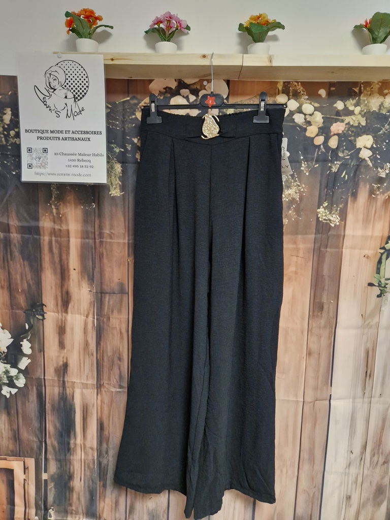 Pantalon fluide "Gina" taille 1 Noir