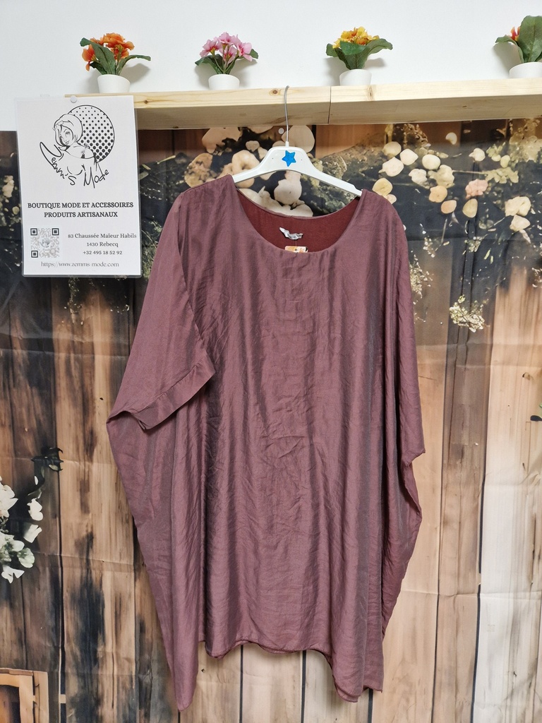 Blouse/tunique "Milya" Aubergine