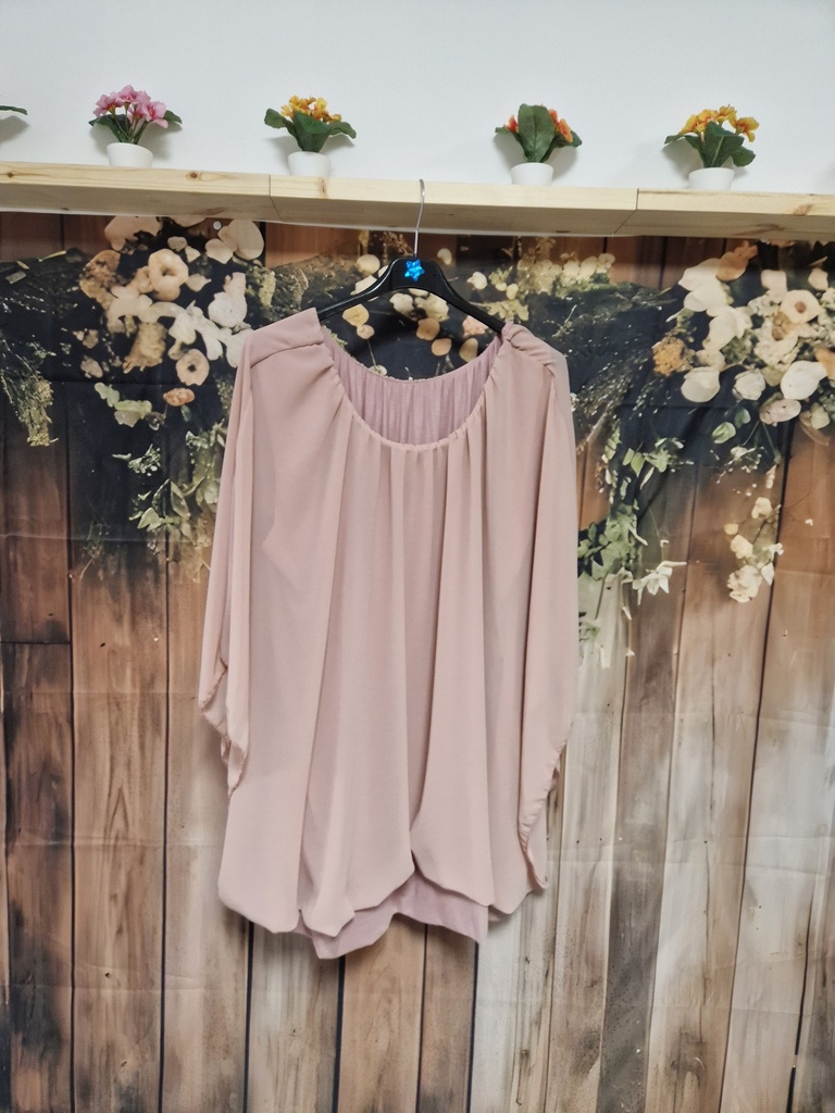 Blouse voile Kenya T3 Vieux rose