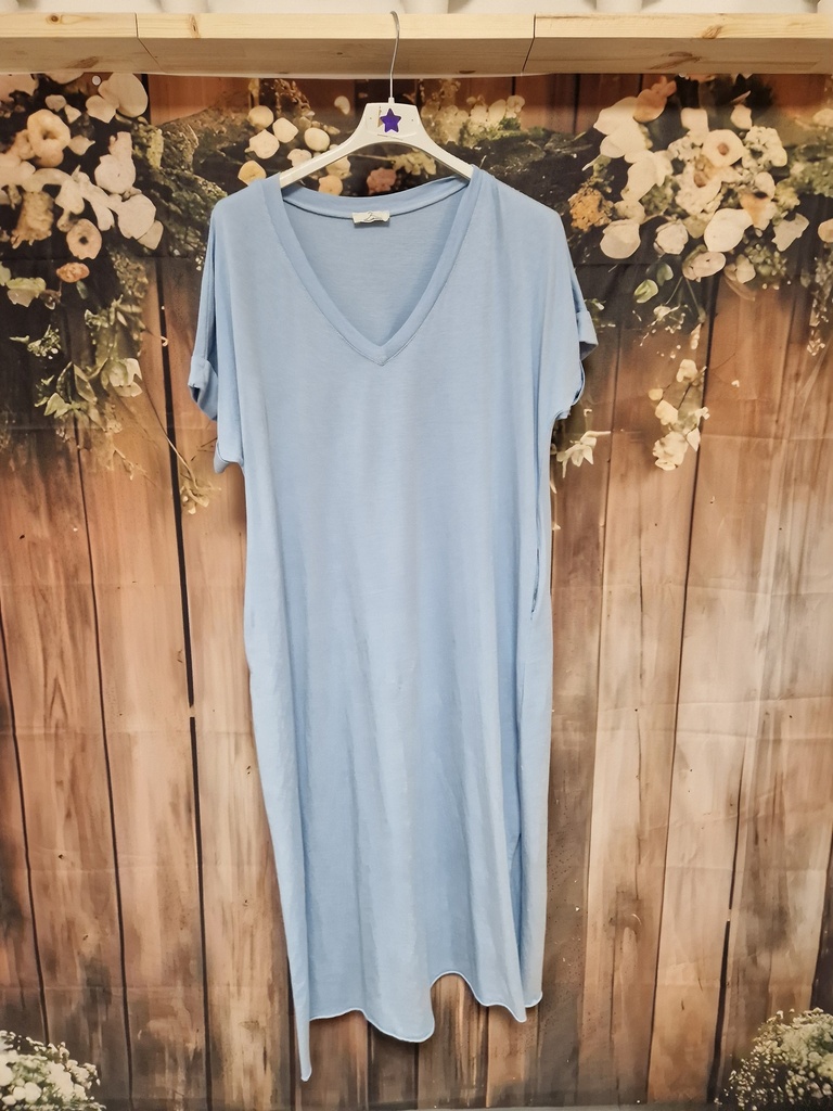 Robe sweat "Amari" Bleu jeans
