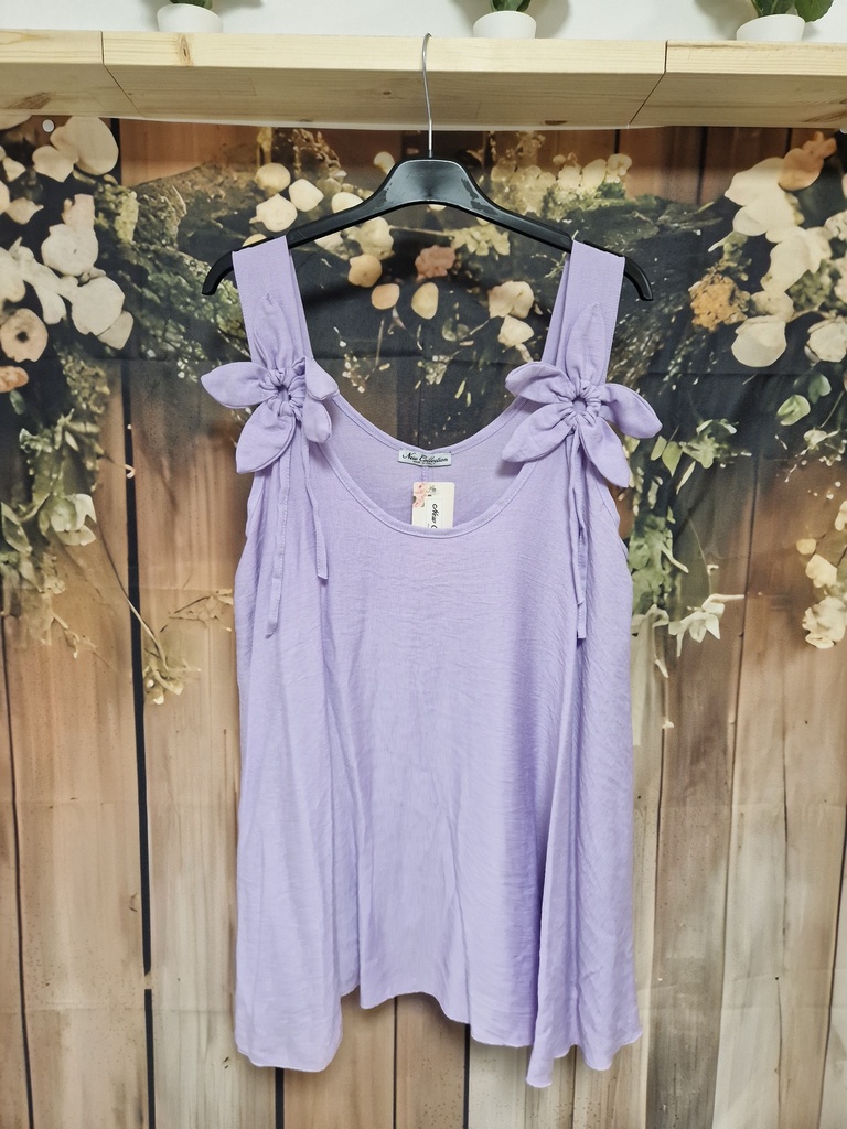 Top "Gaia" noeuds manches lilas