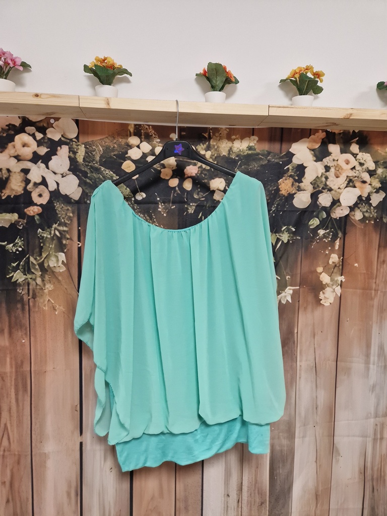Blouse voile Kenya T2 Vert eau