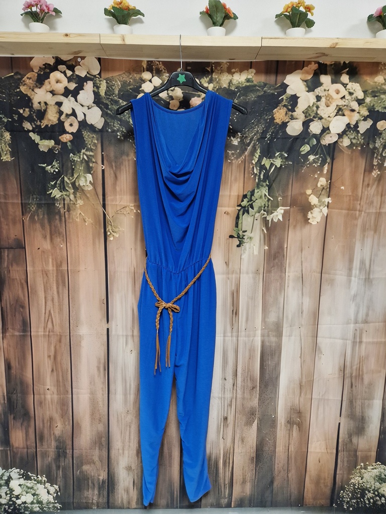 Combi PT "Léa" + ceinture corde Bleu roi