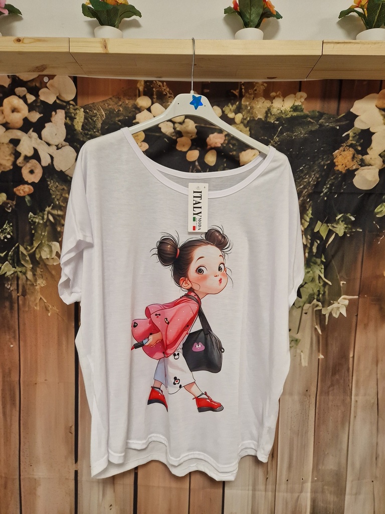 T-shirt funny Fille chignon