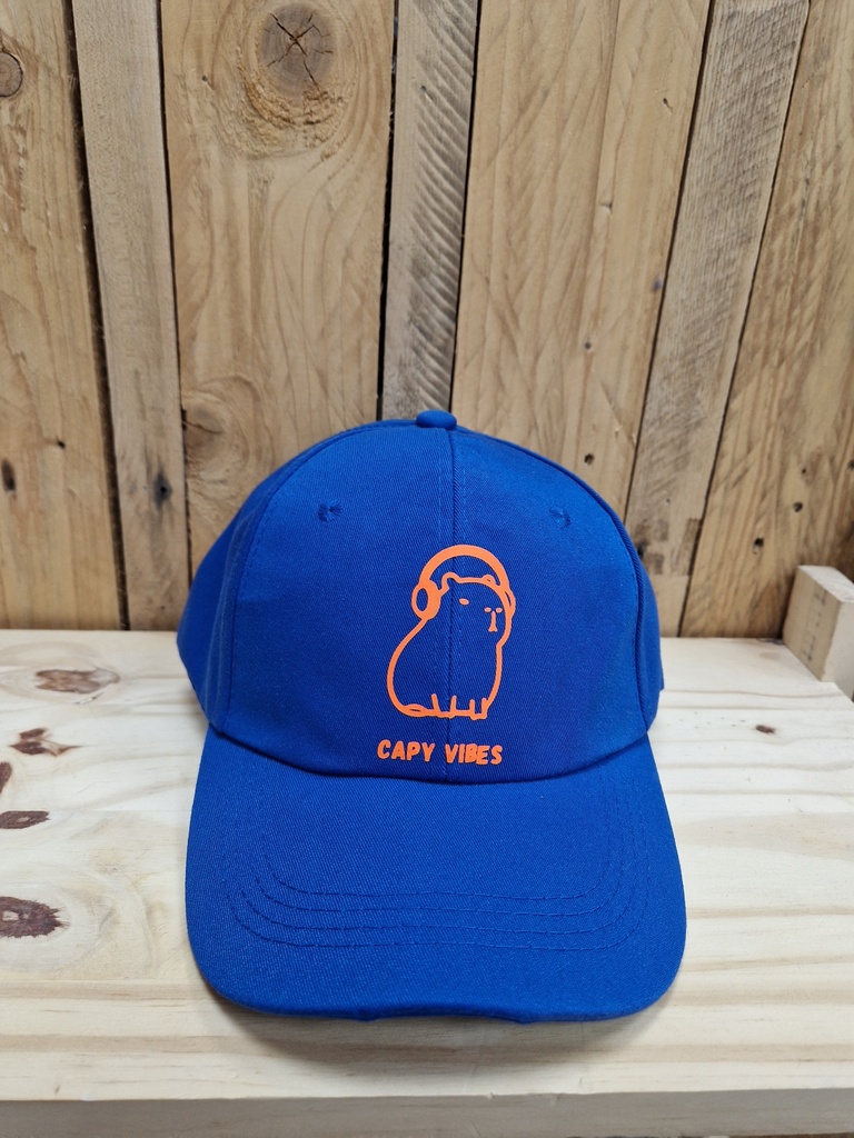Casquette bleu roi "Capy Vibes"