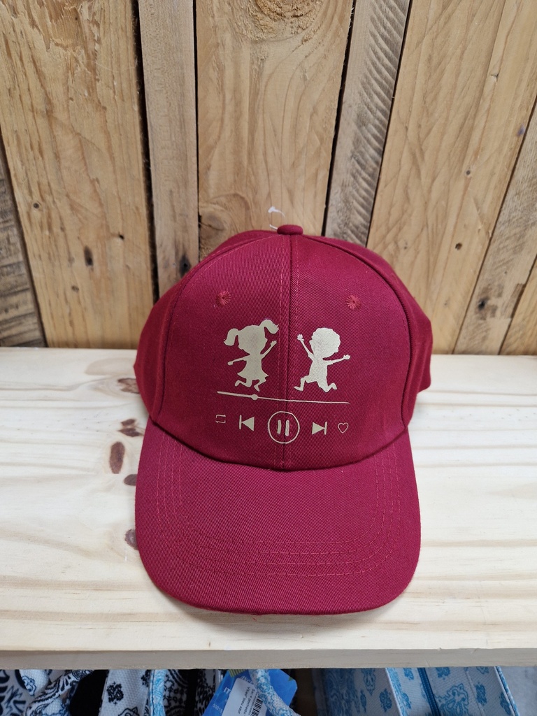 Casquette bordeaux "Lecteur musique"
