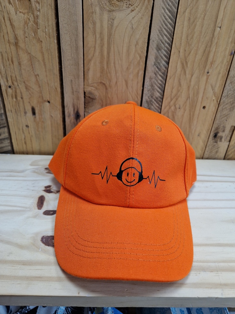 Casquette orange "Smiley Vibes"