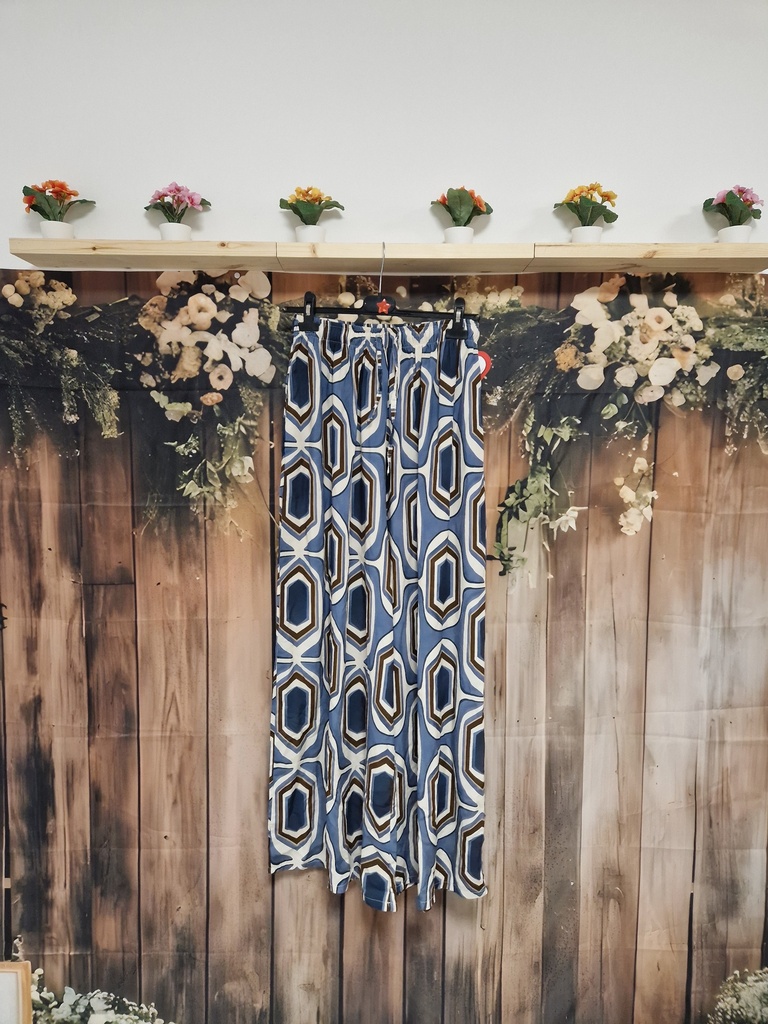 Pantalon "Lola" bleu-chocolat