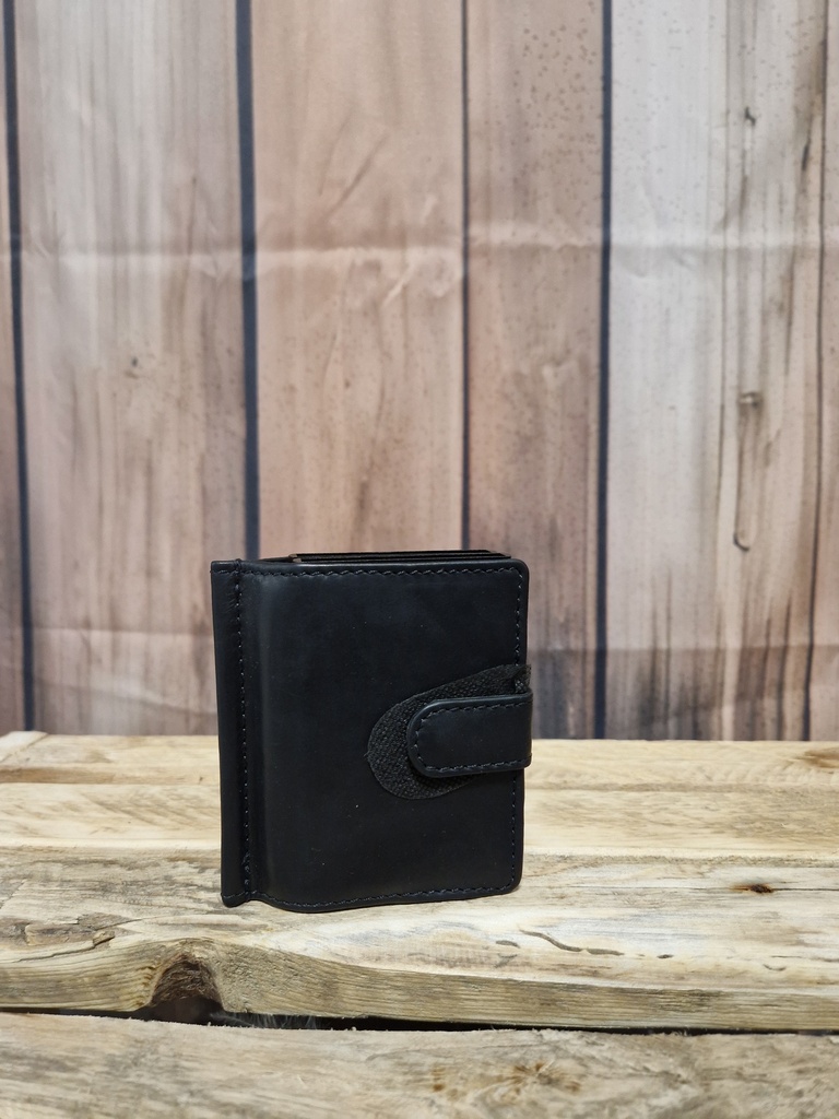 Pochette cuir double étui cartes "Simia" Noir