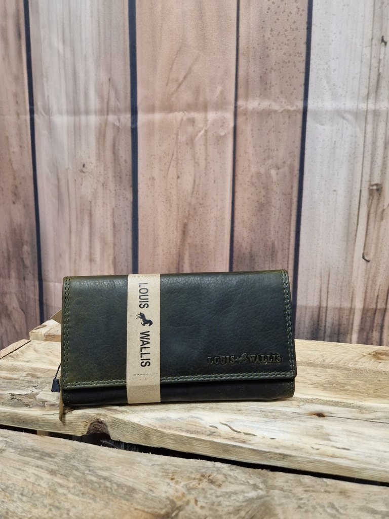 Portefeuille cuir "Louis" kaki