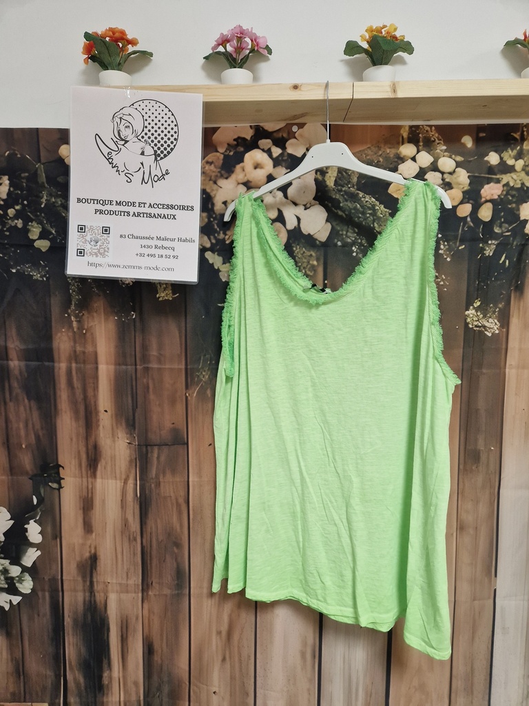 Top "Lasemia" vert fluo
