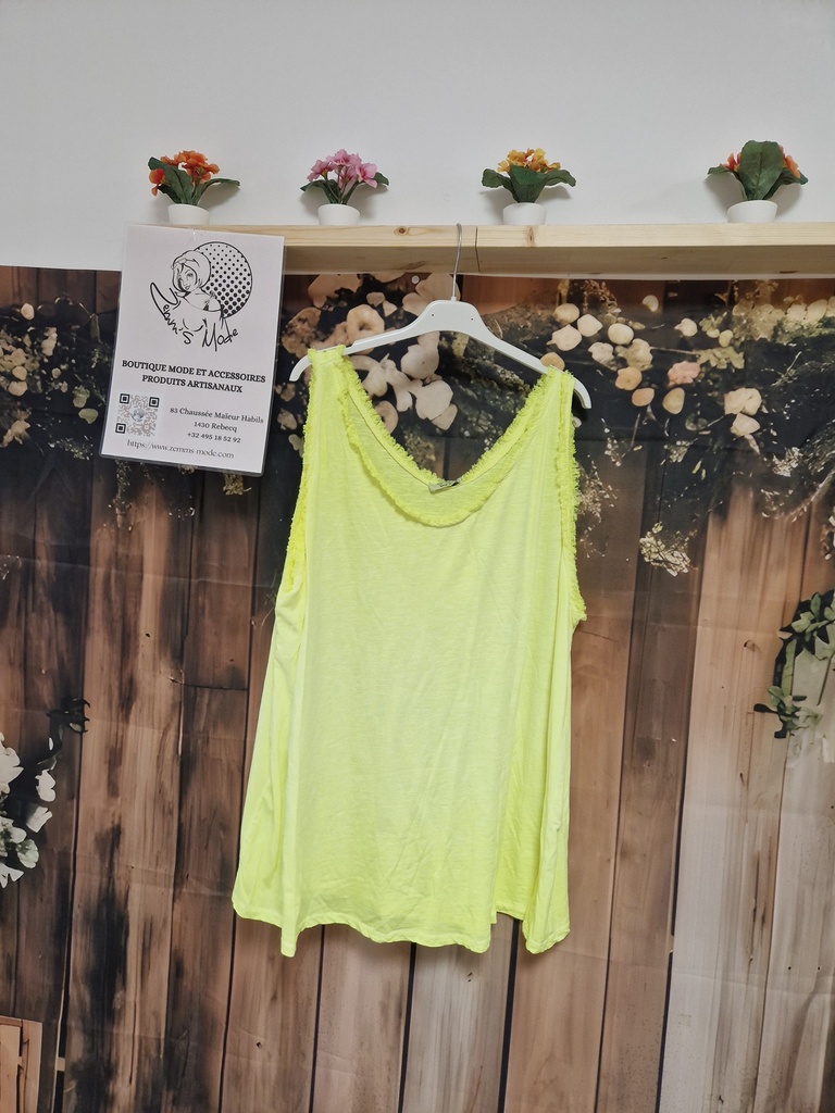 Top "Lasemia" jaune fluo