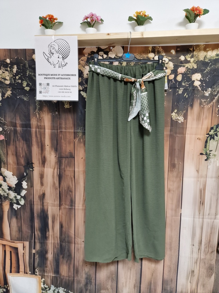 Pantalon fluide Lenie kaki