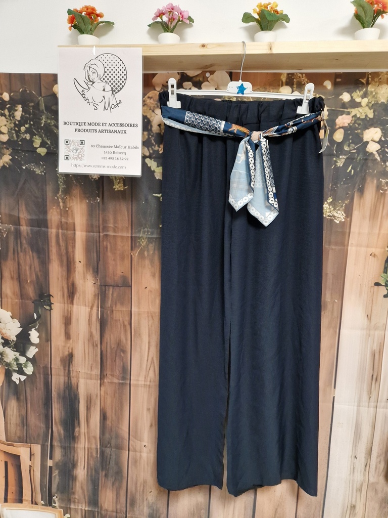 Pantalon fluide Lenie marine