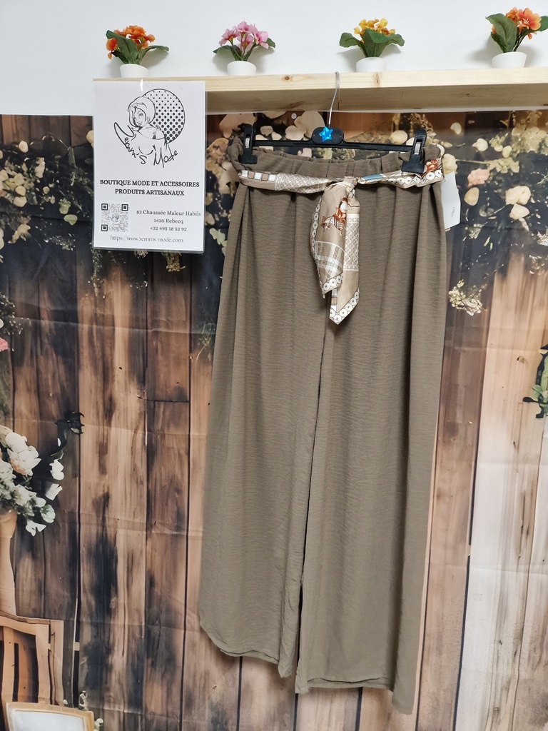 Pantalon fluide Lenie taupe