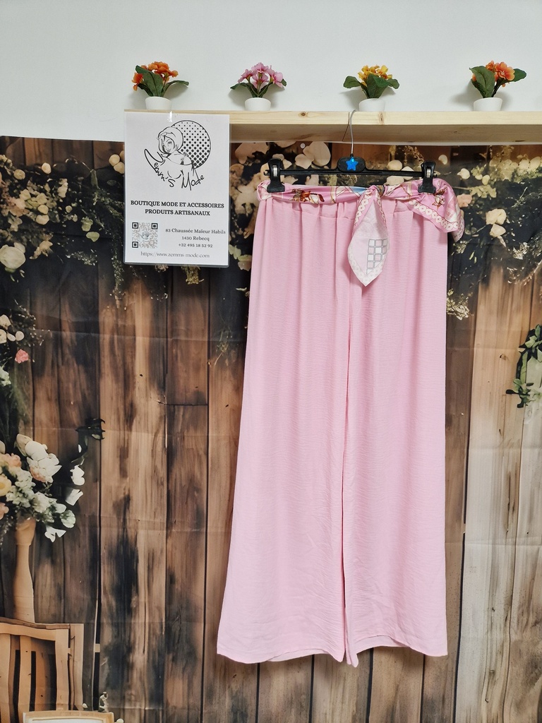 Pantalon fluide Lenie rose
