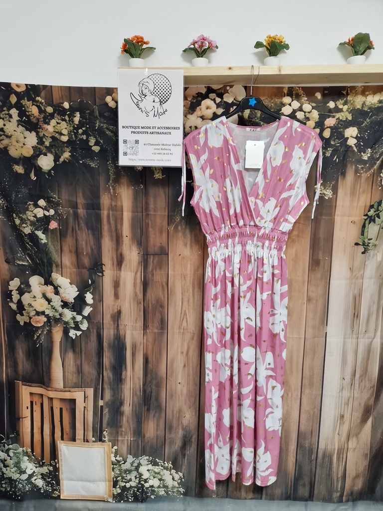 Robe Orchidée rose longue