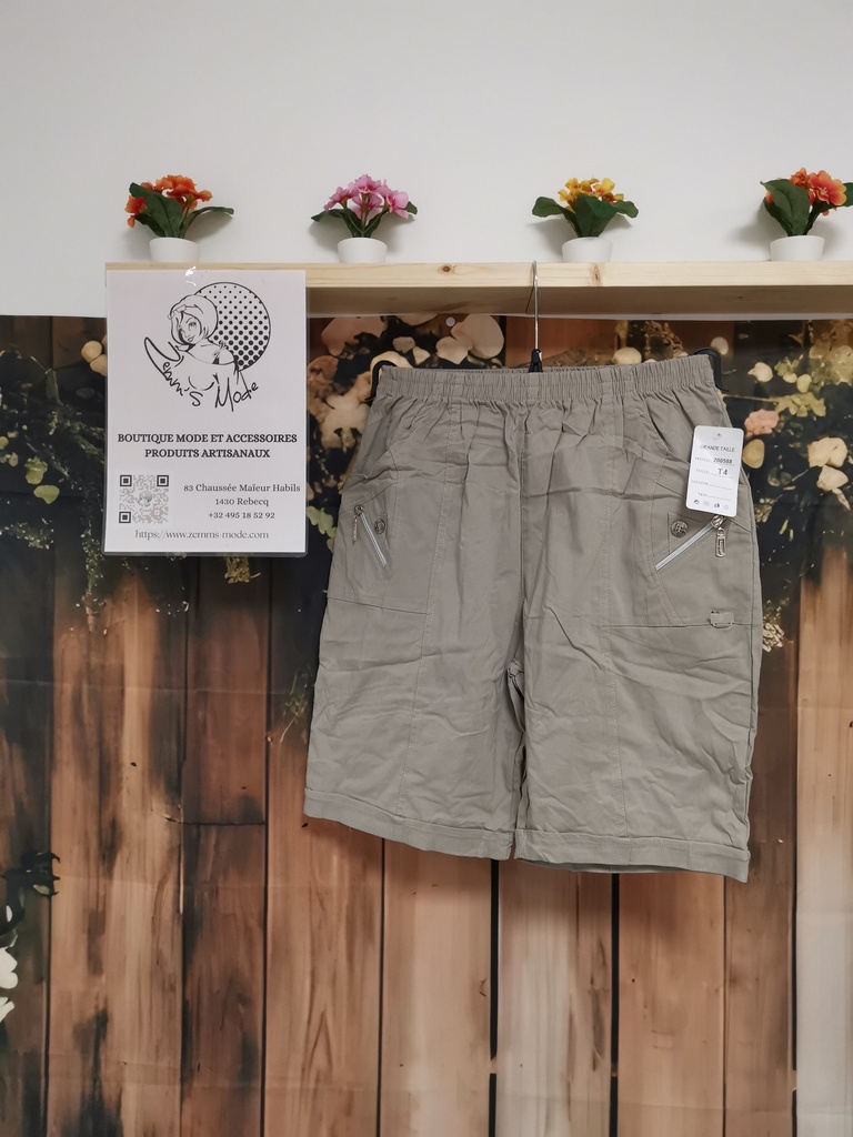 Short long taille 4 beige