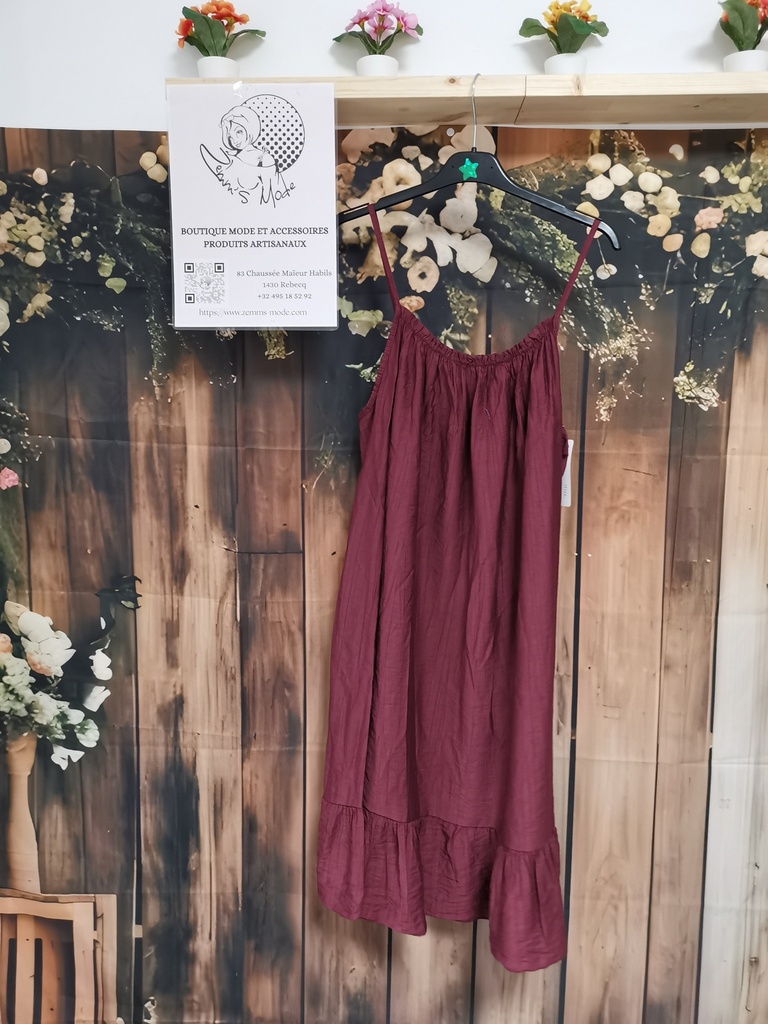 Robe "Amélie" bordeaux
